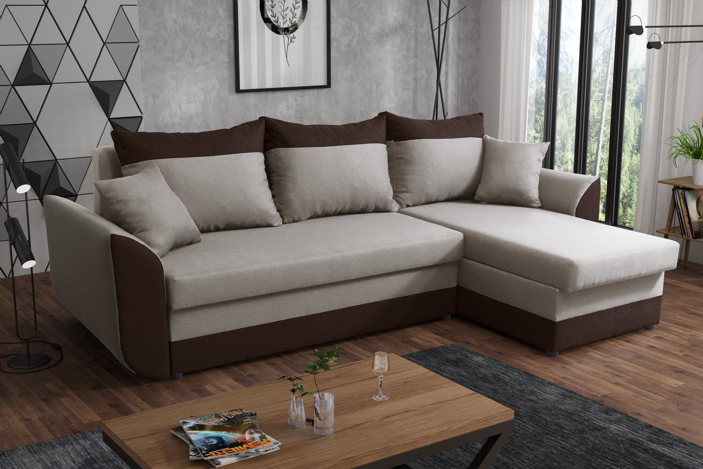 CORNER SOFA BED TRINITY 234CM WHOLESALE