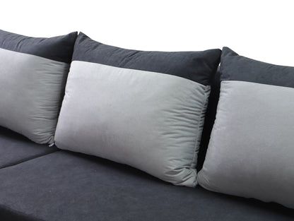 CORNER SOFA BED ALEX BLCK / RED 238cm universal - eurohomeware