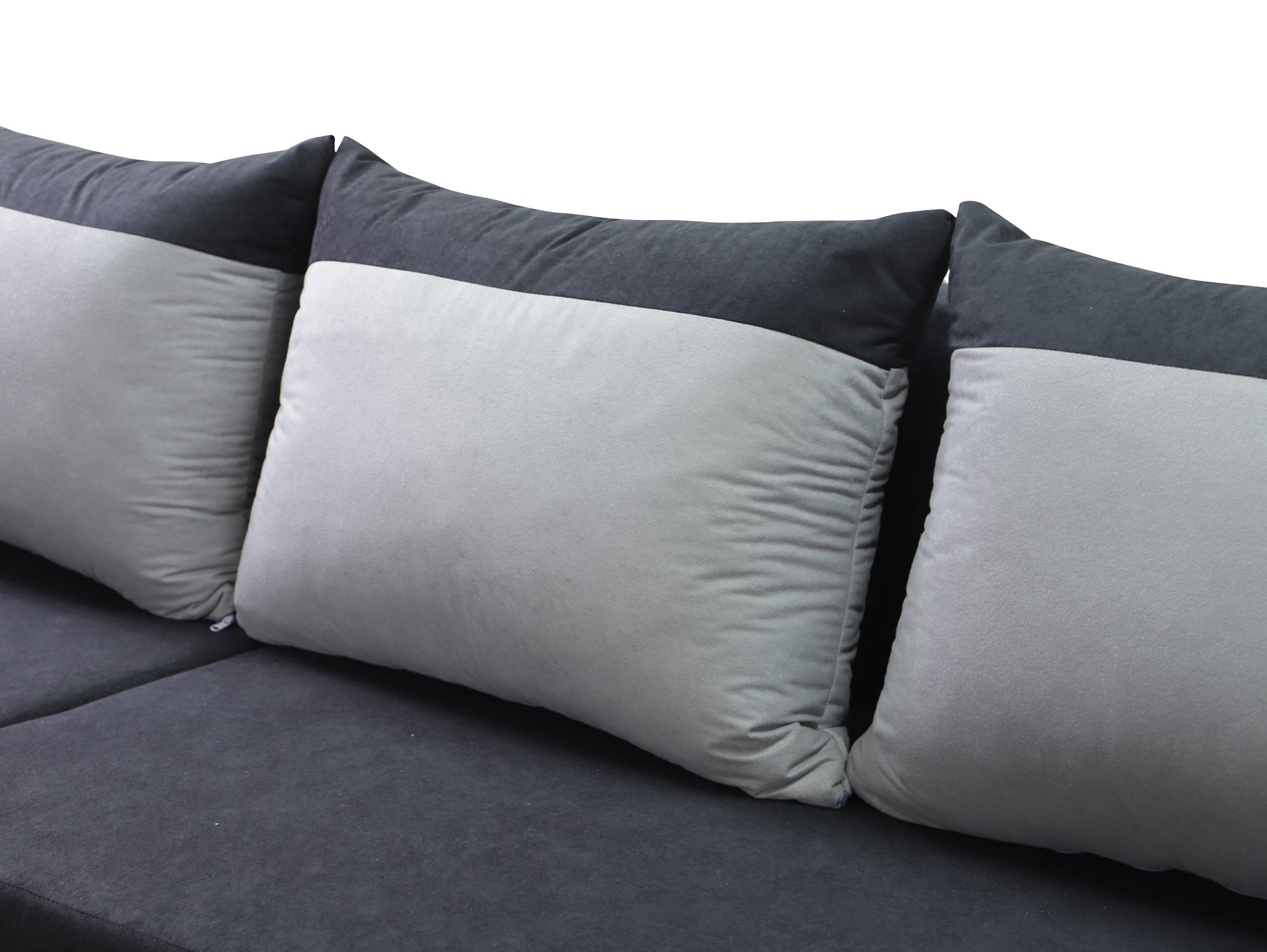 CORNER SOFA BED ALEX BLACK / DARK GREY 238cm universal - eurohomeware