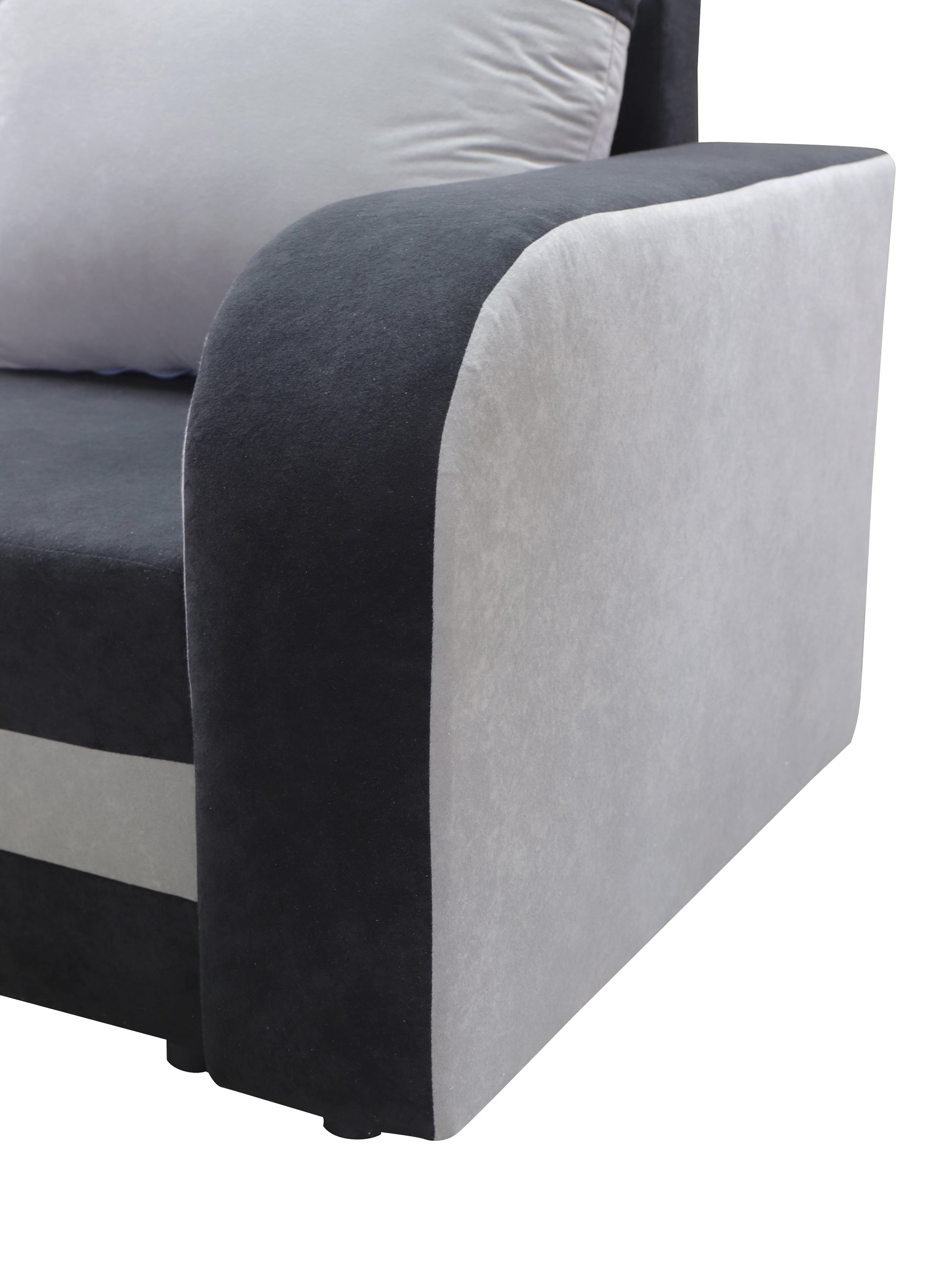 CORNER SOFA BED ALEX BLCK / RED 238cm universal - eurohomeware