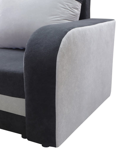 CORNER SOFA BED ALEX BLCK / RED 238cm universal - eurohomeware