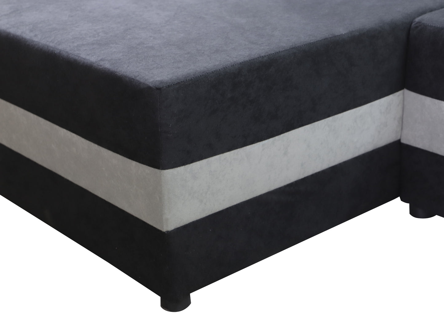 CORNER SOFA BED ALEX BLCK / RED 238cm universal - eurohomeware