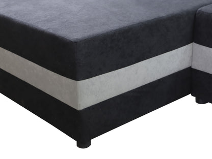 CORNER SOFA BED ALEX BLCK / RED 238cm universal - eurohomeware