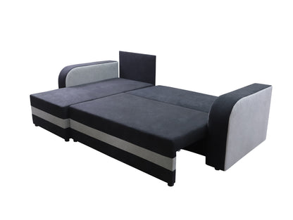 CORNER SOFA BED ALEX BLCK / RED 238cm universal - eurohomeware