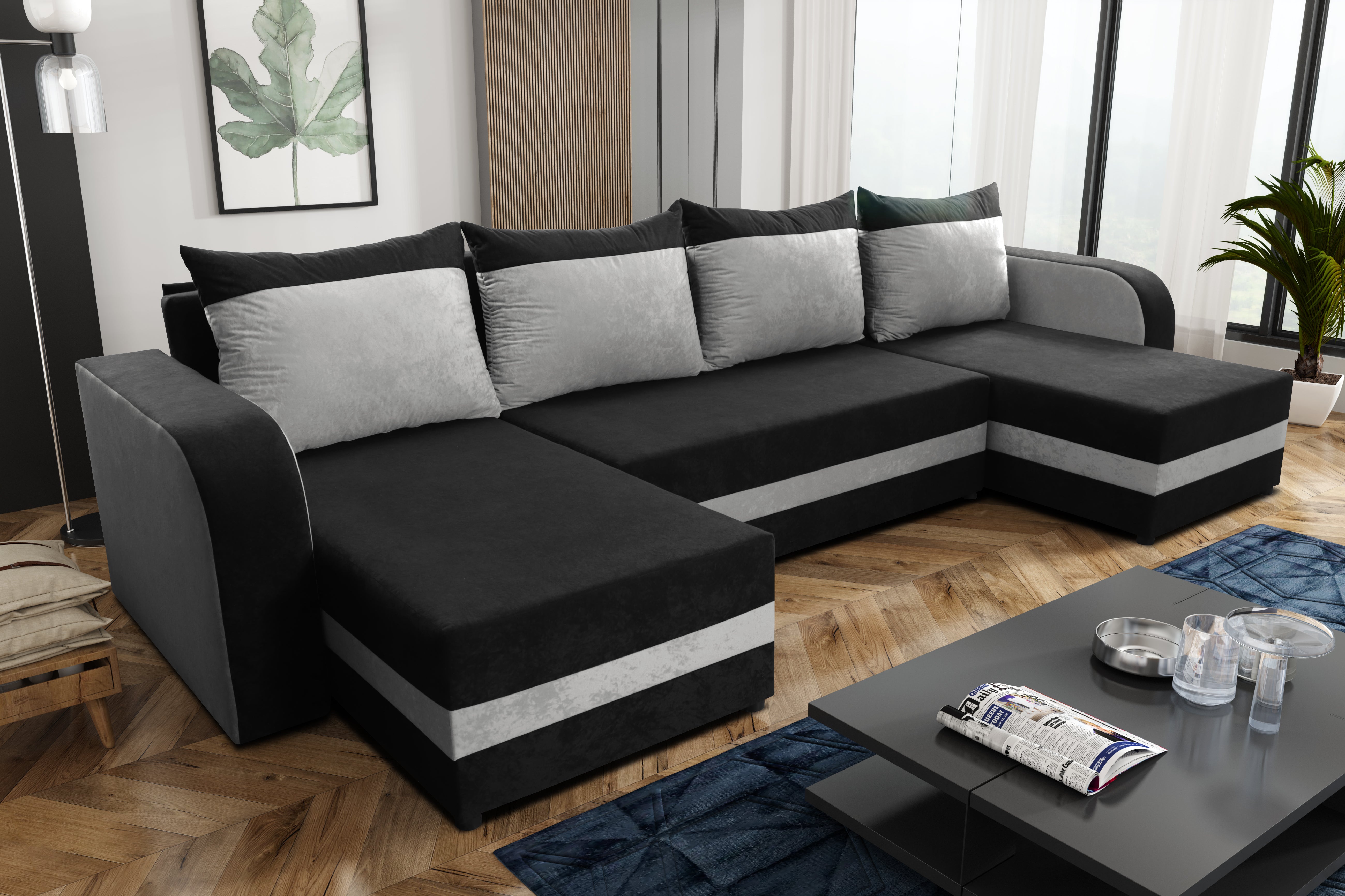 CORNER SOFA BED ALEXA U SHAPE