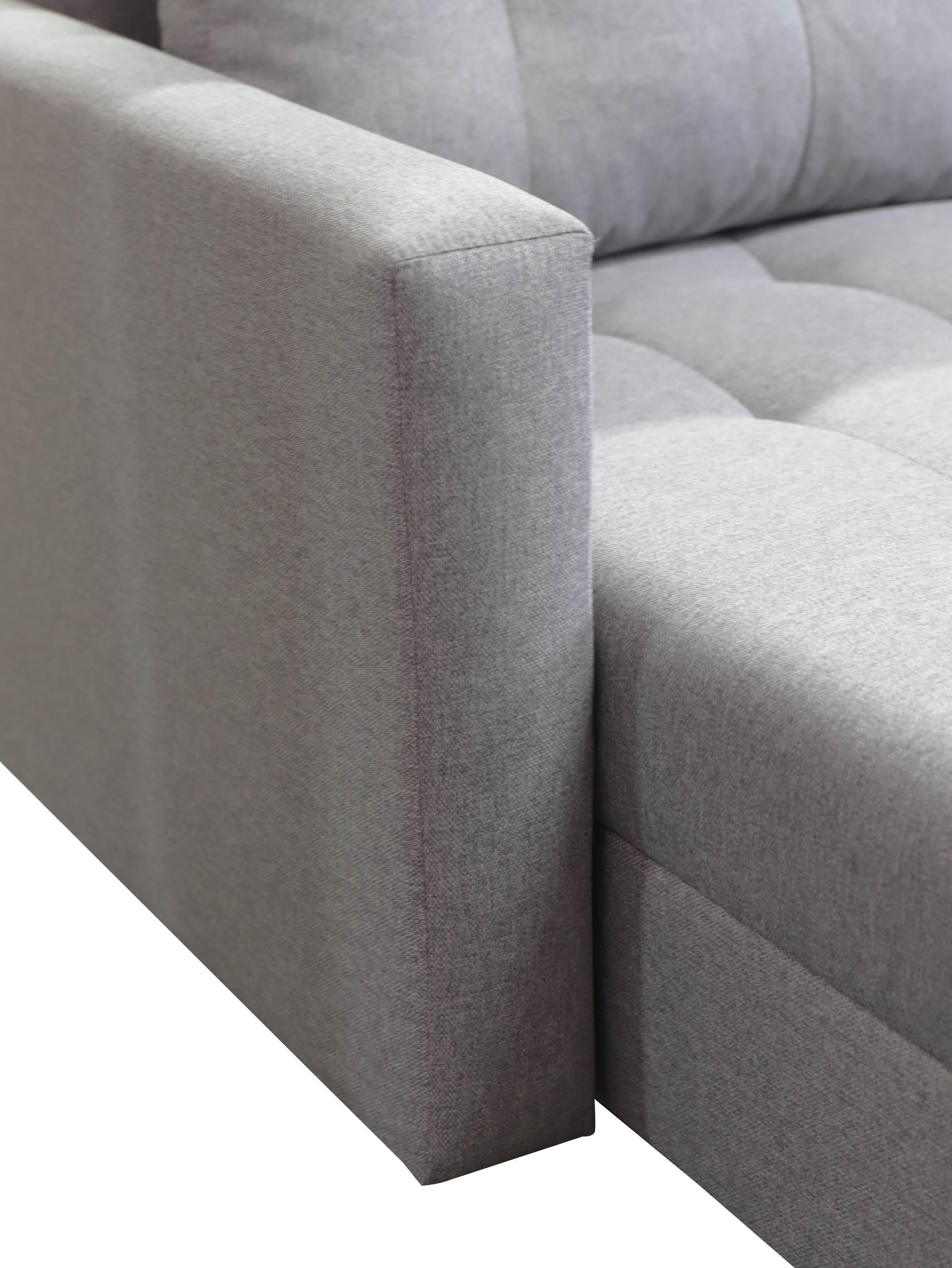CORNER SOFA BED BRIAN 222CM + STORAGE PUFF / OTTOMAN MALMO 90