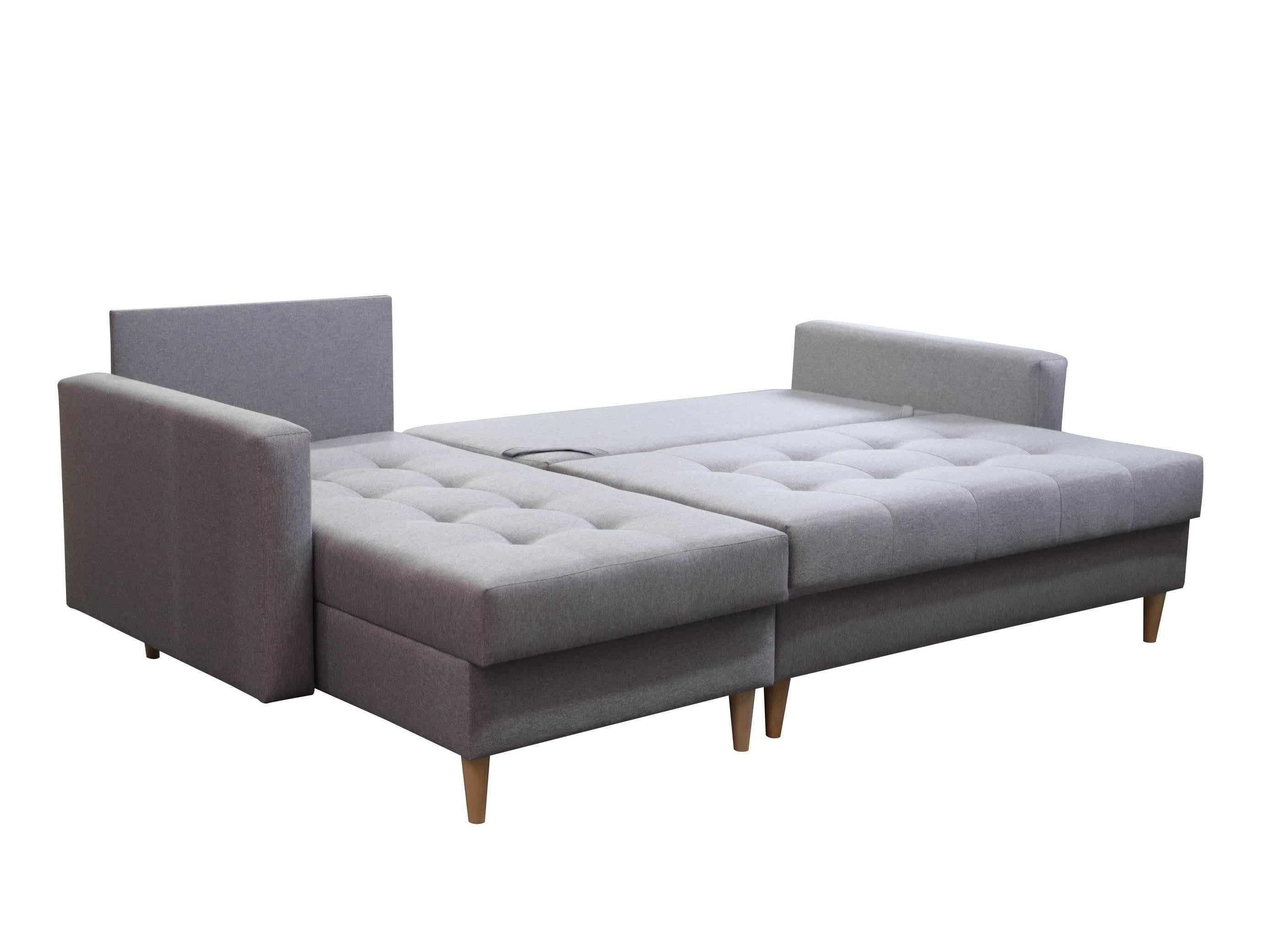 CORNER SOFA BED BRIAN 222CM + STORAGE PUFF / OTTOMAN MALMO 90
