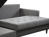 CORNER SOFA BED BRIAN 222CM + STORAGE PUFF / OTTOMAN MALMO 90