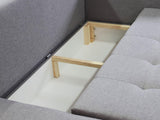 CORNER SOFA BED BRIAN 222CM + STORAGE PUFF / OTTOMAN MALMO 90