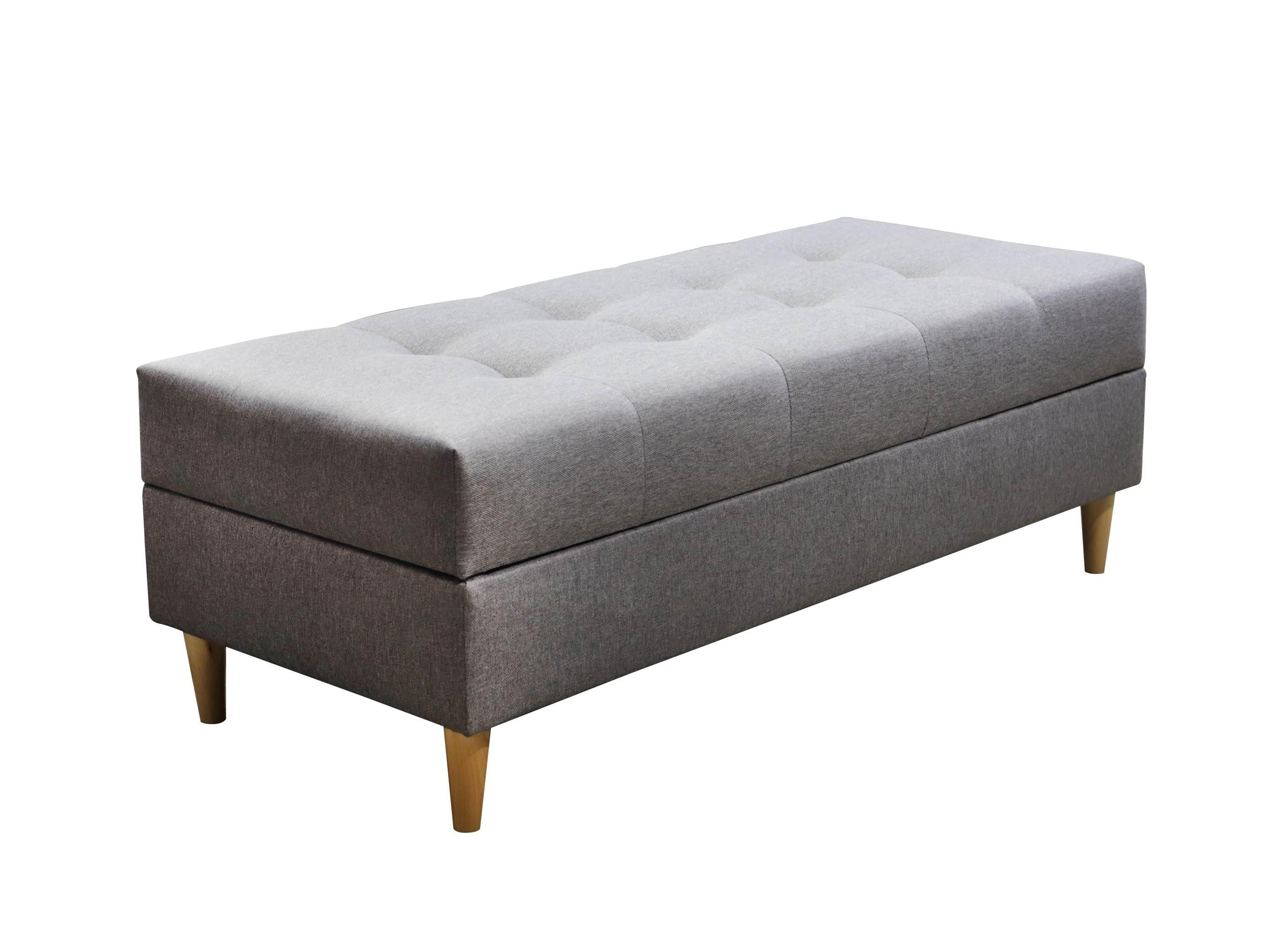 CORNER SOFA BED BRIAN 222CM + STORAGE PUFF / OTTOMAN MALMO 90