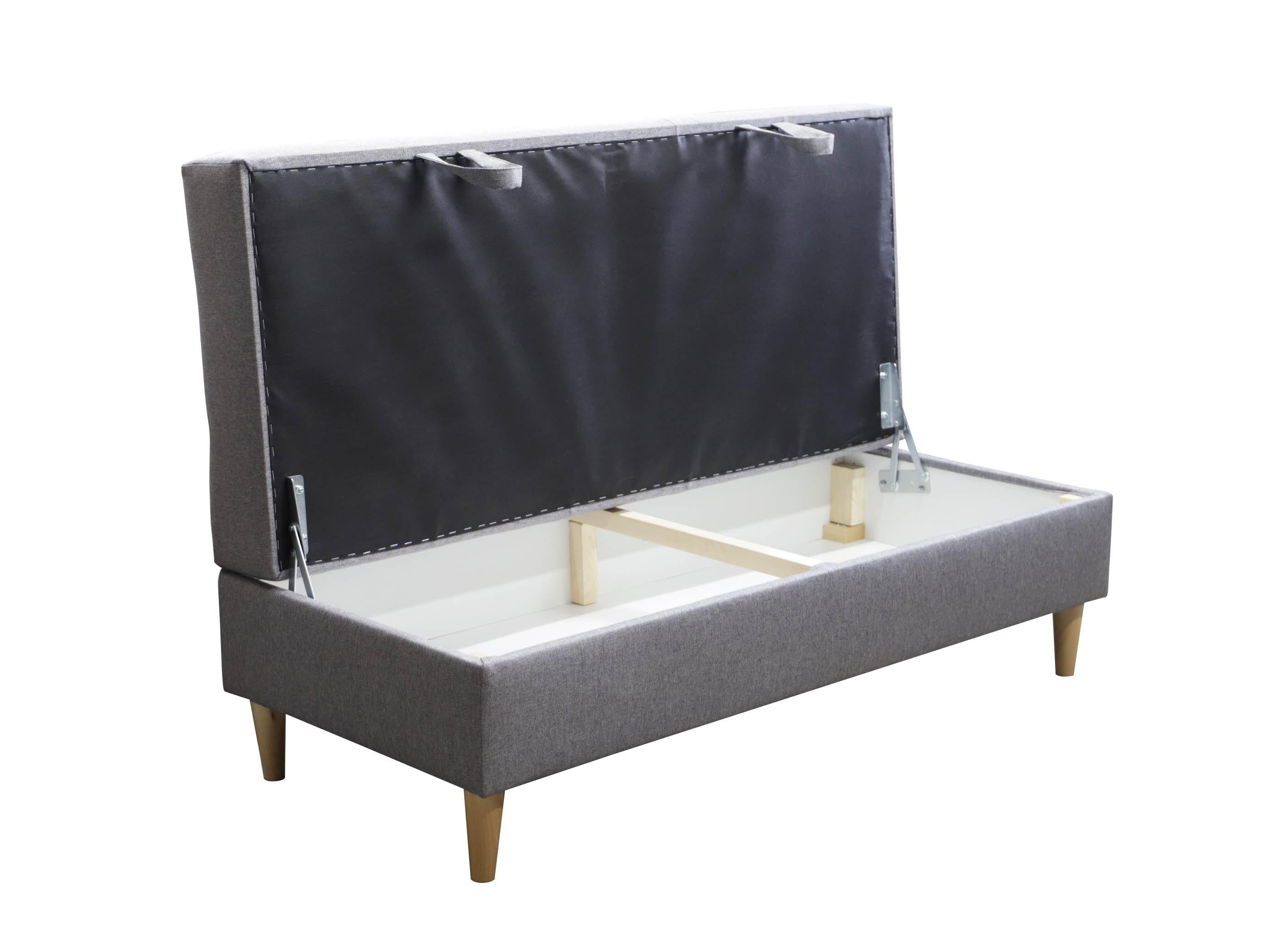 CORNER SOFA BED BRIAN 222CM + STORAGE PUFF / OTTOMAN MALMO 90