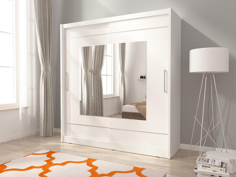 SLIDING DOOR WARDROBE MAJA IX 200CM WHITE