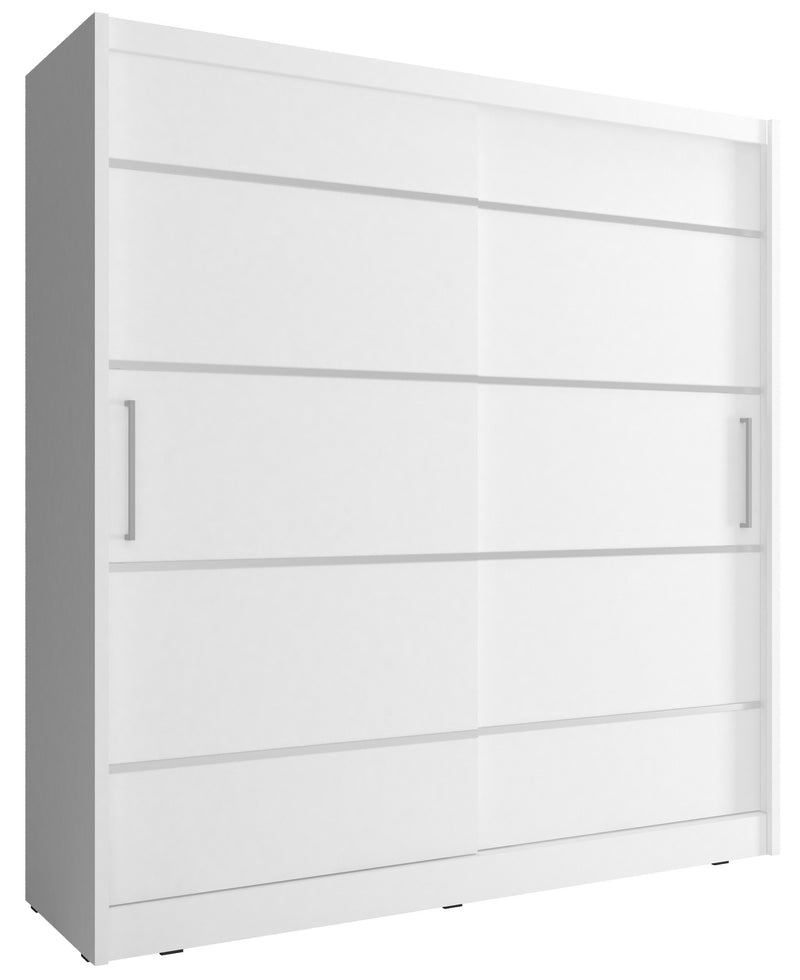 SLIDING DOOR WARDROBE MAJA ALU 180CM WHITE