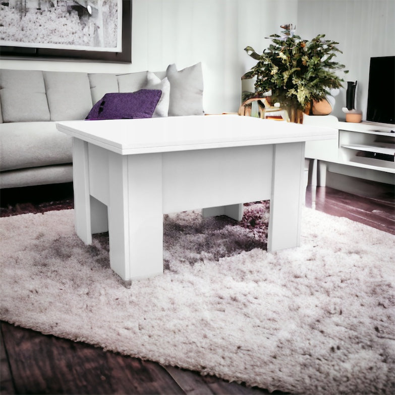 LIFTABLE AND EXTANDABLE COFFEE TABLE NORI 78X90CM 78x180CM CHOICE OF 4 COLORS