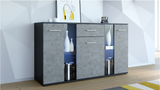 SIDEBOARD SAMBA BLACK/GREY 140CM - eurohomeware
