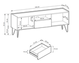 HARMONY TV STAND 01 black / black marble