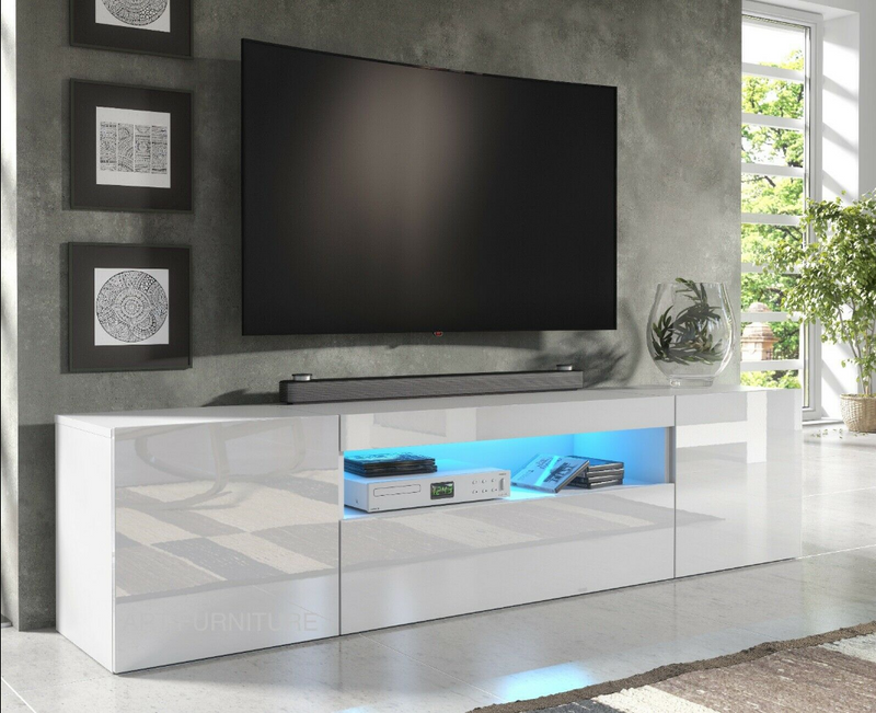 TV STAND SAMBA 200CM WHITE/WHITE GLOSS