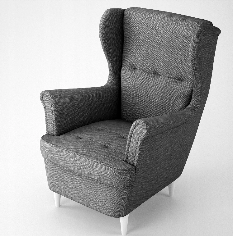 DARK GREY ARMCHAIR TOM - eurohomeware