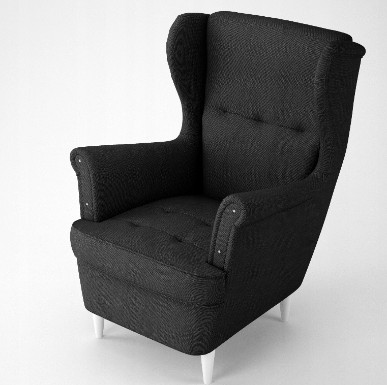 BLACK ARMCHAIR TOM - eurohomeware