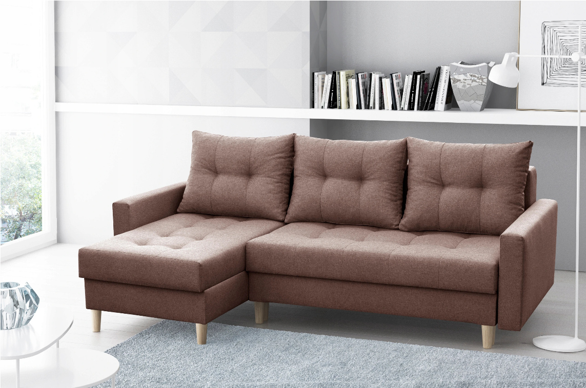 CORNER SOFA BED BRIAN 222x140cm universal - eurohomeware