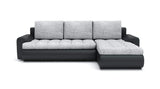 CORNER SOFA BED PRADO light grey/black 226CM - Anna Furniture