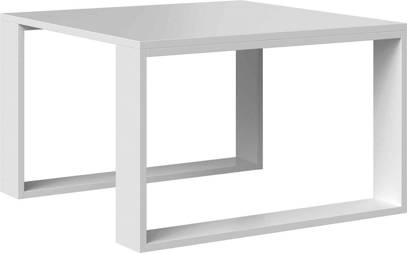 COFFEE TABLE LIVING ROOM LOFT MODERN MINI WHITE 67x67cm