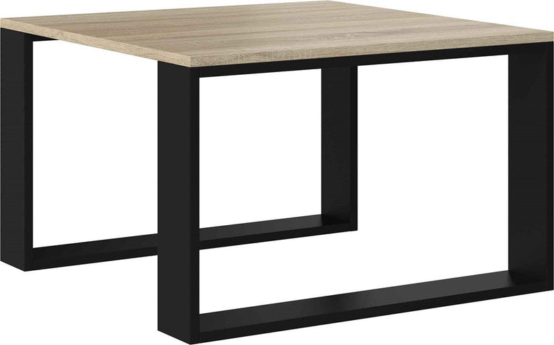 COFFEE TABLE LIVING ROOM LOFT MODERN MINI SONOMA BLACK 67x67cm