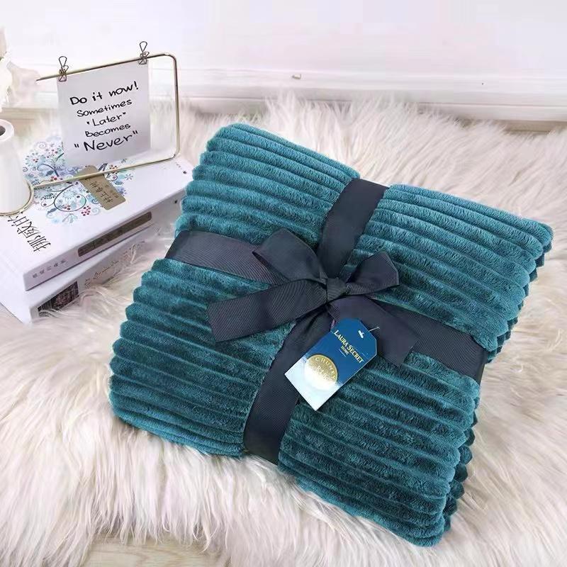 Chunky Ribbed Throw Blankets 200x240 100% Polyester - Cozy & Warm - Perfect Blankets for Bed, Sofa, Couch TEAL