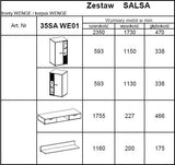 TV WALL UNIT SALSA SET WITH SIDEBOARD SONOMA
