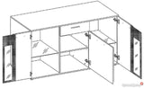 TV WALL UNIT SALSA SET WITH SIDEBOARD SONOMA