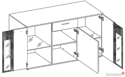 TV WALL UNIT SALSA SET WITH SIDEBOARD SONOMA