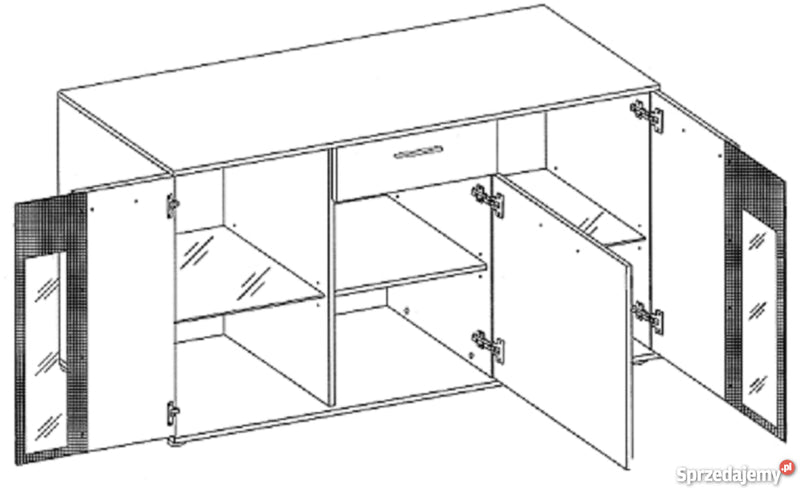 TV WALL UNIT SALSA SET WITH SIDEBOARD SONOMA