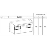 TV WALL UNIT MAXI SET WITH SIDEBOARD SONOMA
