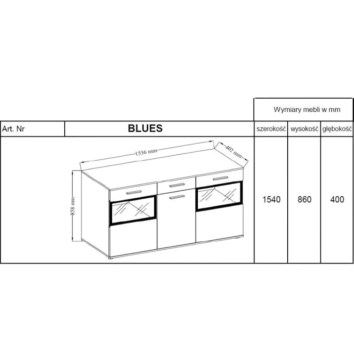 TV WALL UNIT MAXI SET WITH SIDEBOARD WHITE