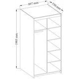 WARDROBE SELENA 2D 90CM LEFKAS