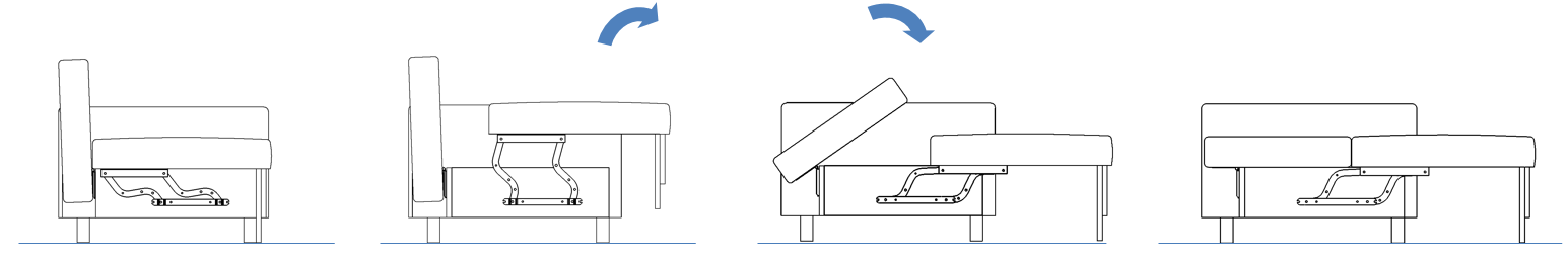 CORNER SOFA BED SAM GRAPHITE / WHITE 236CM universal - eurohomeware