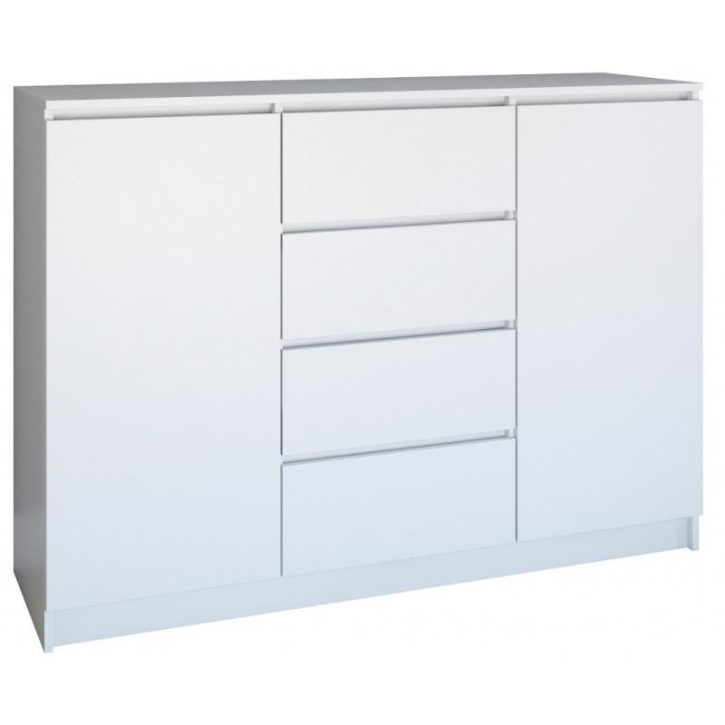 SIDEBOARD 2+4 120CM WHITE