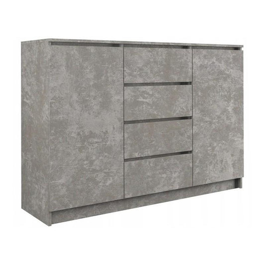 SIDEBOARD 2+4 120CM GREY CONCRETE