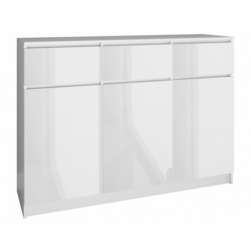 SIDEBOARD 3+3 WHITE/WHITE GLOSS 120CM