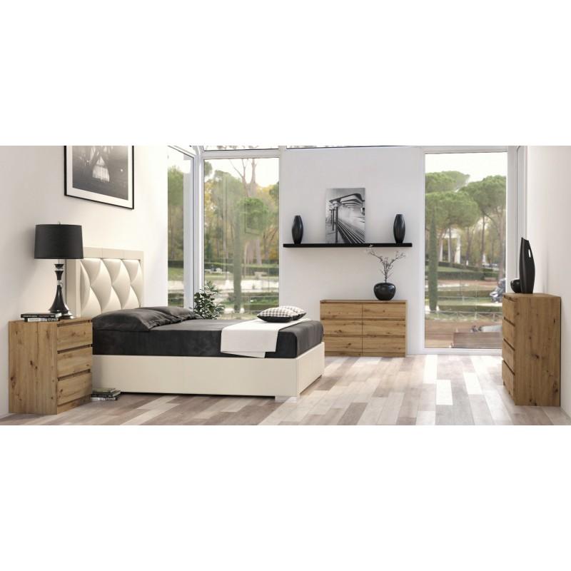 CHEST OF 6 DRAWS ARTISAN OAK 120CM OR140CM