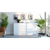 SIDEBOARD 2+4 WHITE 140CM