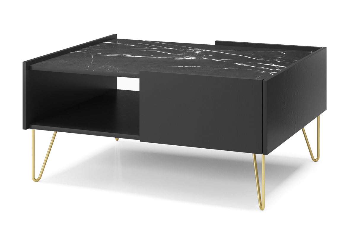 Coffee Table HARMONY 05 black / black marble