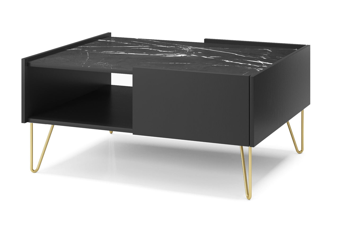 Coffee Table HARMONY 05 black / black marble