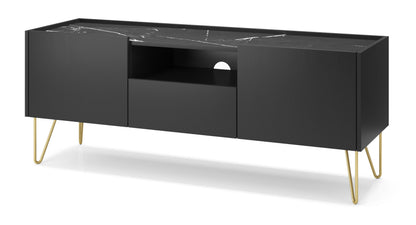 HARMONY TV STAND 01 black / black marble