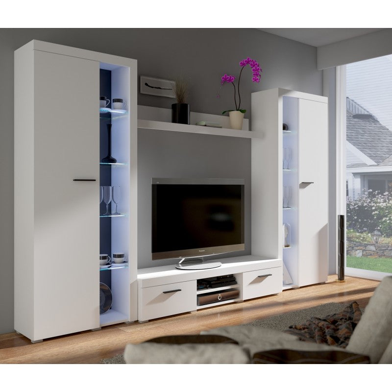 TV WALL UNIT ROMA XL WHITE