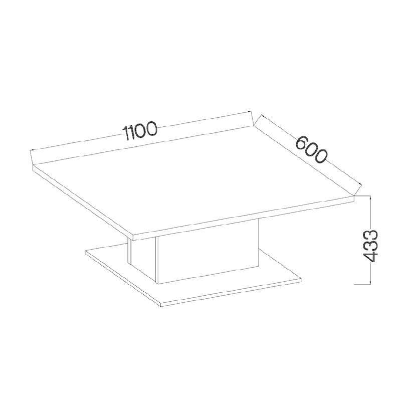 COFFEE TABLE BRISTOL WHITE 110X60CM